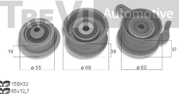 TREVI AUTOMOTIVE Zobsiksnas komplekts KD1505